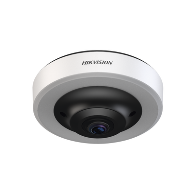 HIKVISION - Cámara Fisheye 360°de Estacionamiento 12MP / Algoritmo de Detección de Espacio de Estacionamiento / Admite H.265 / Instalación en Techo / Soporte PoE / Detecta hasta 16 Espacios Ocupados o Libres