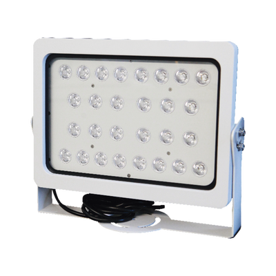 HIKVISION - Lampara IR de Luz Estroboscópica / Luz LED Alta Potencia / 28 Lámparas LED / Cuerpo de Aleación de Aluminio / Vidrio Templado / IP66