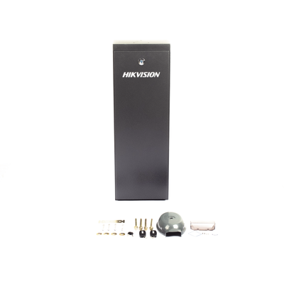 HIKVISION - Barrera Vehicular IZQUIERDA / Brazo Incluido Ajustable de 2 a 4 mts / Apertura en 3 Segundos / Incluye Banda Protectora Antigolpe de Vehiculos / Protección IP54 / Compatible con Cualquier Control de Acceso