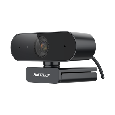 HIKVISION - Cámara Web ALTA DEFINICIÓN (1080p) / Giro 360° / Gran Angular / Micrófono Integrado / Conector USB de 2 mts / Fácil de Instalar / Reducción de Ruido Inteligente