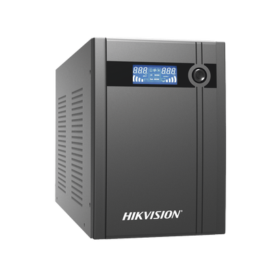 HIKVISION - UPS de 2000 VA / 1200 W / Pantalla LCD / Protección Contra Sobrecarga y Descarga / Entrada y Salida 120 VCA / 4 Tomas NEMA 5-15R