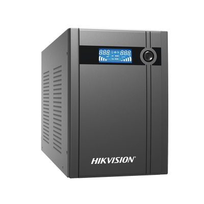 HIKVISION - UPS de 3000 VA / 1800 W / Pantalla LCD / Protección Contra Sobrecarga y Descarga / Entrada y Salida 120 VCA / 6 Tomas NEMA 5-15R (Todos con Respaldo)