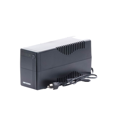 HIKVISION - UPS de 600 VA / 360W / Protección Contra Sobrecarga y Descarga / Entrada y Salida 120 VCA / 6 Tomas NEMA 5-15R (4 con Respaldo y 2 sin Respaldo)