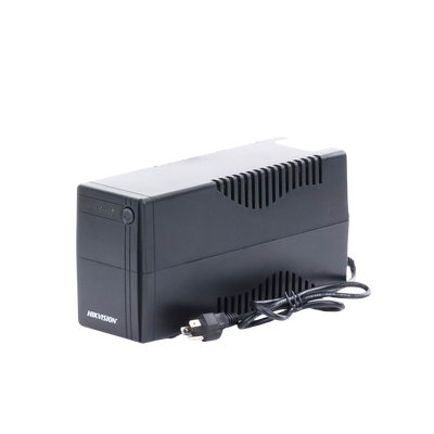 HIKVISION - UPS de 600 VA / 360W / Protección Contra Sobrecarga y Descarga / Entrada y Salida 120 VCA / 6 Tomas NEMA 5-15R (4 con Respaldo y 2 sin Respaldo)