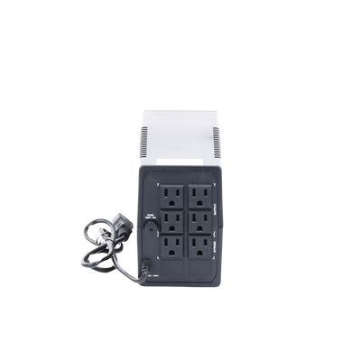HIKVISION - UPS de 600 VA / 360W / Protección Contra Sobrecarga y Descarga / Entrada y Salida 120 VCA / 6 Tomas NEMA 5-15R (4 con Respaldo y 2 sin Respaldo)