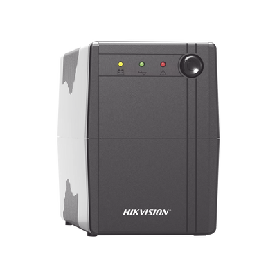 HIKVISION - UPS de 600 VA / 360W / Protección Contra Sobrecarga y Descarga / Entrada y Salida 120 VCA / 6 Tomas NEMA 5-15R (4 con Respaldo y 2 sin Respaldo)