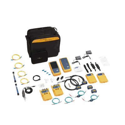 FLUKE NETWORKS - Certificador DSX-8000 para Cable de Cobre Cat5e, Cat6, Cat6A y Cat8, Con Módulos OLTS Quad CertiFiber Pro, Con WiFi Integrado y Pantalla LCD de 5.7 Pulgadas (14.48 cm), Versión Internacional