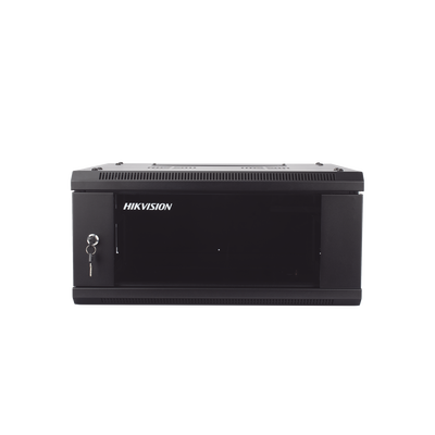 HIKVISION - Gabinete para Montaje en Pared - Piso / Puerta de Cristal Templado / Cuerpo Fijo / 4 Unidades de Rack / 19" / Fabricado en Acero
