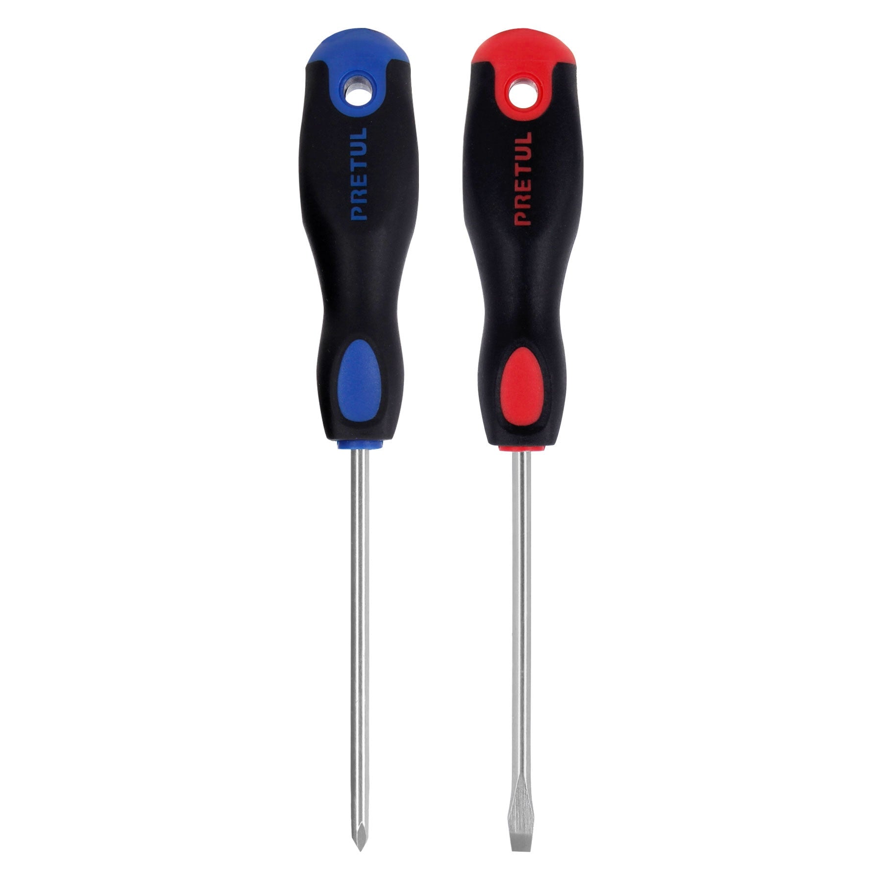 Duo de desarmadores 3/16' x 4' mango Comfort Grip, Pretul