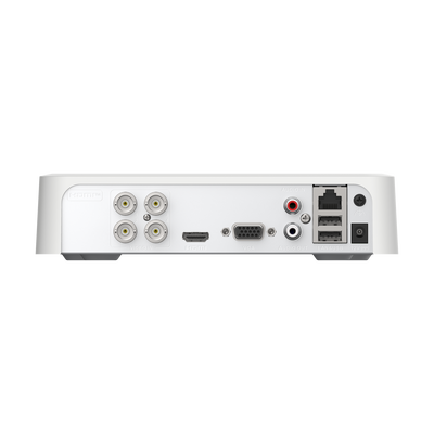 HILOOK BY HIKVISION - [Audio Bidireccional] DVR 4 Canales TurboHD + 1 Canal IP / 2 Megapixel (1080p) Lite / Acusense Lite (Busqueda Inteligente Personas Vehiculos) / 1 Bahia de Disco Duro / H.265+ / Salida de Vídeo Full HD