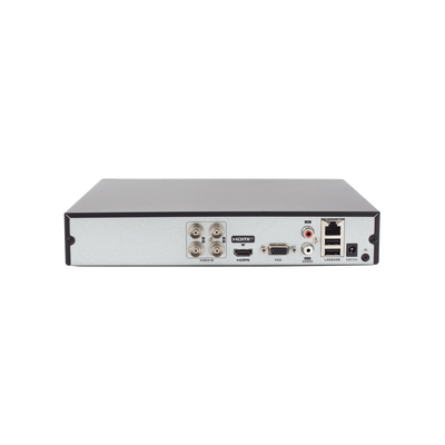 HILOOK BY HIKVISION - DVR 4 Canales TurboHD + 1 Canal IP / 2 Megapíxel (1080p) Lite / Acusense Lite (Evita Falsas Alarmas) / Audio por Coaxitron / 1 Bahía de Disco Duro / H.265+ / Salida de Vídeo Full HD