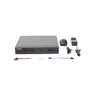 HILOOK BY HIKVISION - DVR 4 Canales TurboHD + 1 Canal IP / 2 Megapíxel (1080p) Lite / Acusense Lite (Evita Falsas Alarmas) / Audio por Coaxitron / 1 Bahía de Disco Duro / H.265+ / Salida de Vídeo Full HD