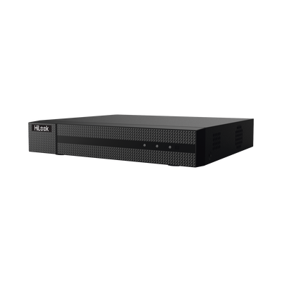 HILOOK BY HIKVISION - DVR 4 Megapixel Pentahíbrido / 4 Canales TURBOHD + 2 Canal IP / 1 Bahía de Disco Duro / H.265+ / 1 Canal de Audio / Audio por Coaxitron / Salida de Vídeo Full HD