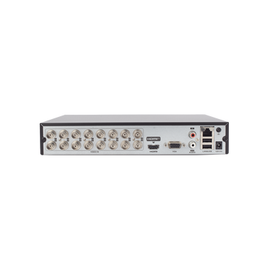 HILOOK BY HIKVISION - DVR 16 Canales TurboHD + 2 Canales IP / 2 Megapíxel (1080p) Lite / Acusense Lite (Evita falsas alarmas) / Audio por Coaxitron / 1 Bahía de Disco Duro / H.265+ / Salida de Video en Full HD