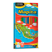 DIXON - Lapices de Colores Mapita Largo Madera c/12 piezas