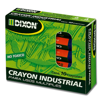 DIXON - Crayón de Cera Industrial  Dixon Azul Caja con 10 Piezas