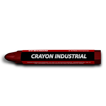DIXON - Crayón de Cera Industrial  Dixon Rojo Caja con 10 Piezas
