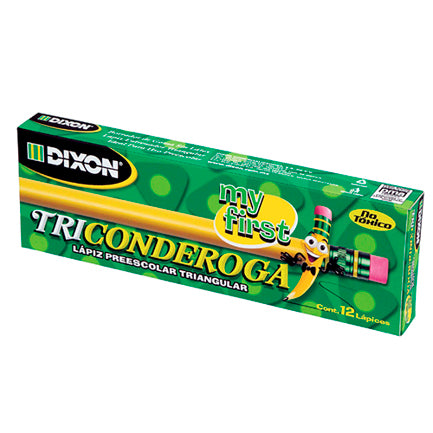 DIXON - Lapiz DIXON ticonderoga my first 2 triangular madera caja c/12 lapices