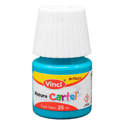 DIXON - Pintura Cartel Vinci 25 ml Azul Turquesa #65 Caja c/10 piezas