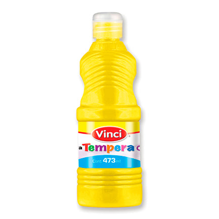 DIXON - Pintura tempera vinci 473 ml amarillo fluorescente