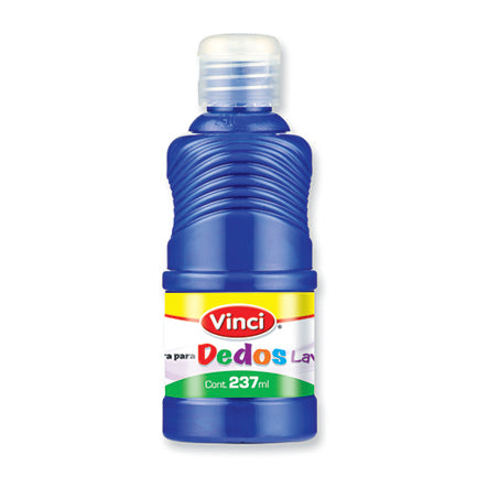DIXON - Pintura para dedos lavable vinci 237 ml azul