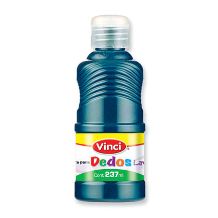 DIXON - Pintura para dedos lavable vinci 237 ml azul turquesa