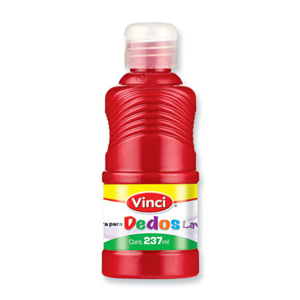 DIXON - Pintura para dedos lavable vinci 237 ml rojo