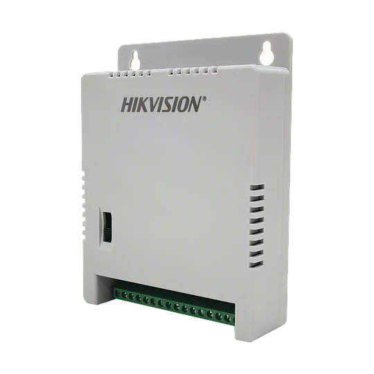 HIKVISION - Fuente de Poder Regulada 12 Vcc / 13.5 Vcc / 15 Vcc para 8 Cámaras / 1 Amp por Salida / Voltaje de Entrada 185 - 240 VCA / Soporta 4K / Modo para Largas Distancias
