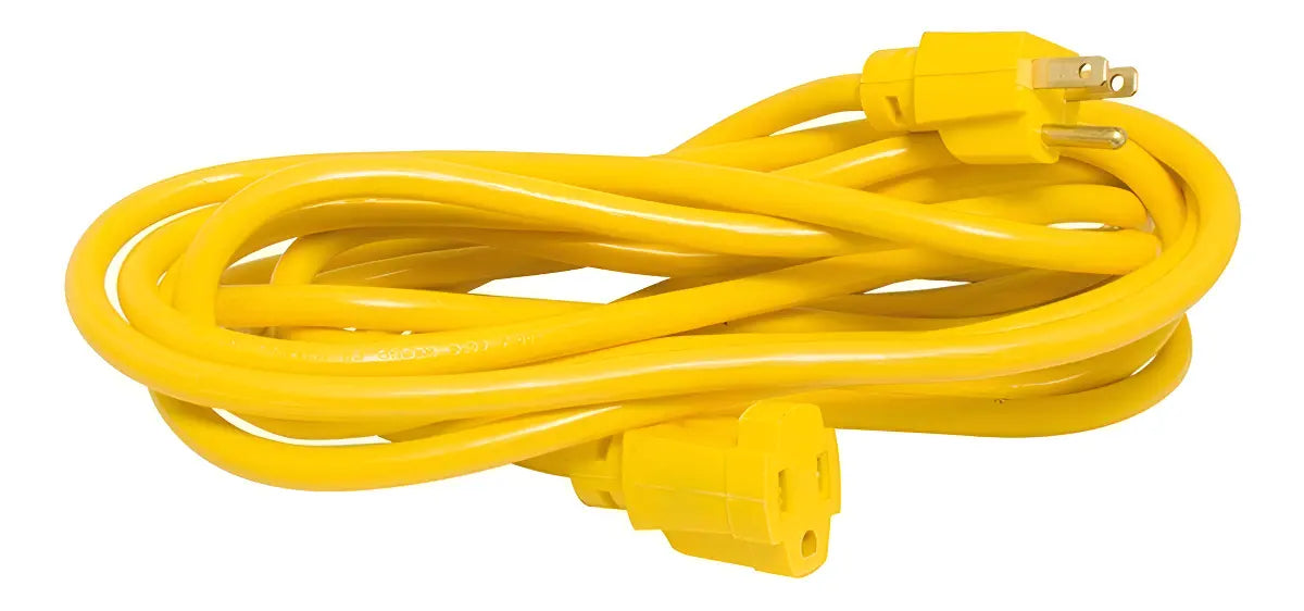 SURTEK - Extensión Eléctrica de Uso Rudo Aterrizada 5 metros /127 V CA 10 A Máximo / Color Amarillo.