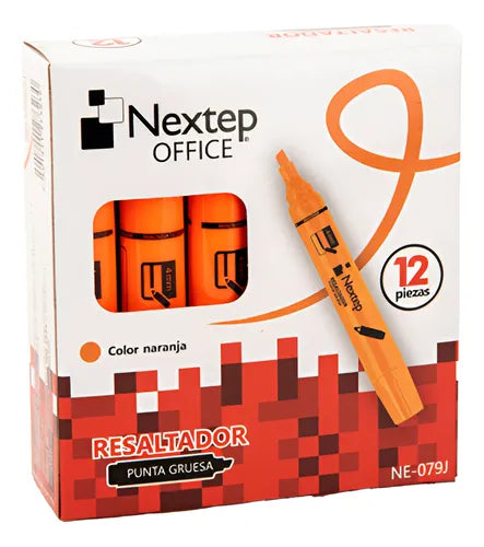 NEXTEP SOLUCIONES - Bundle Resaltador Nextep Naranja C/12 Cont. 2 Piezas