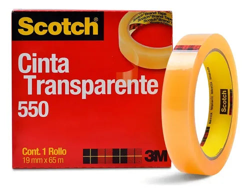 3M - Cinta Adhesiva 3M 550 19X65 Transparente