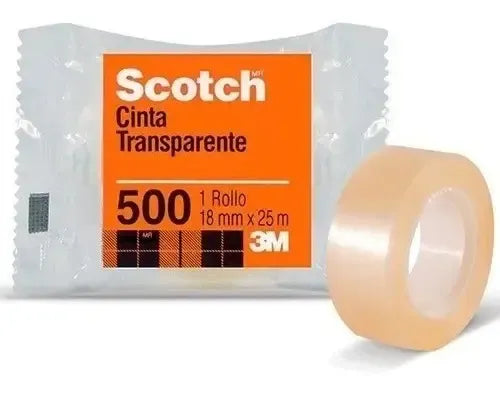 3M - Cinta Scotch 3M 508 18mmx25mm Económica C/8 Piezas