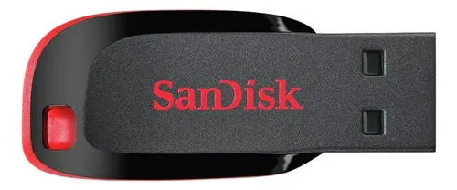 SANDISK - Memoria USB SanDisk Cruzer Blade CZ50 128GB USB-A 2.0 Lectura 150MBs Negro Rojo