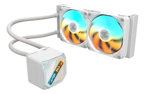 GIGABYTE - Enfriamiento Líquido Gigabyte GAMING 240 ICE 2x120mm hasta 2200RPM Blanco 1851/1700/115X/1200/AM5/AM4