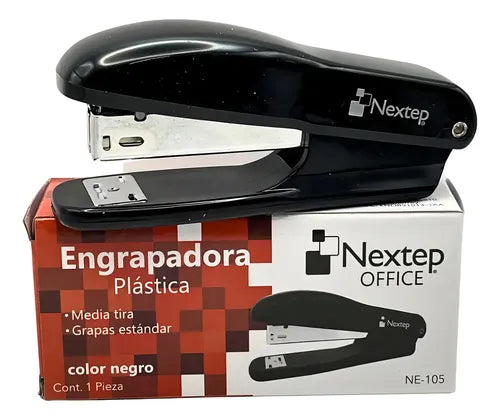 NEXTEP SOLUCIONES - Bundle Engrapadora Plastica Nextep Basica Media Tira Cont. 12 Piezas