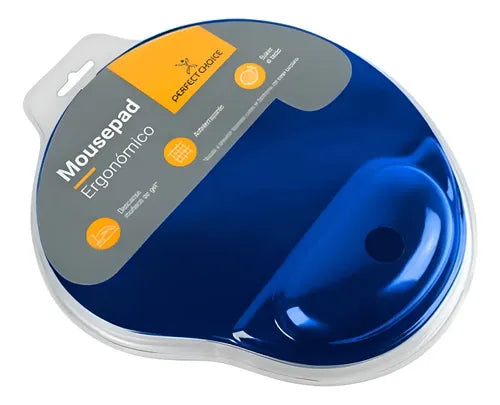 PERFECT CHOICE - Tapete Mouse Pad Perfect Choice Ergonómico con Gel 20x26x2cm Color Azul