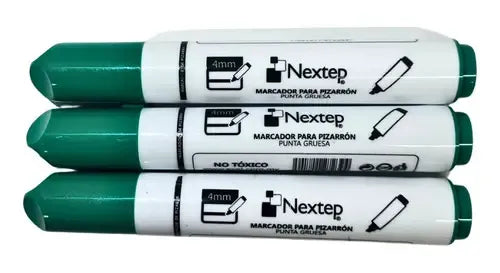 NEXTEP SOLUCIONES - Bundle Marcador Nextep para Pizarron Blanco Verde C/12 Cont. 2 Piezas