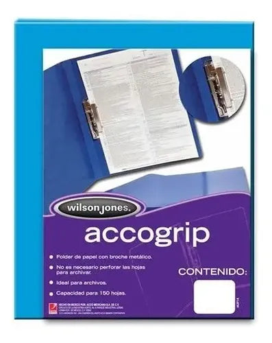 ACCO - CARPETA ACCO GRIP T3 SH-967 CARTA AZUL CLARO C/4