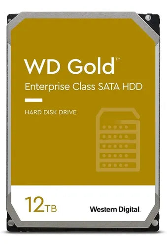 WESTERN DIGITAL - Disco Duro Western Digital para Servidor WD Gold 3.5 12TB SATA III 7200RPM 6 Gbit/s