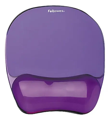 FELLOWES - Mouse Pad Fellowes con Reposamuñecas de Gel Crystal Color Violeta