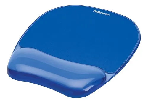 FELLOWES - Mouse Pad Fellowes con Reposamuñecas de Gel Crystal Color Azul