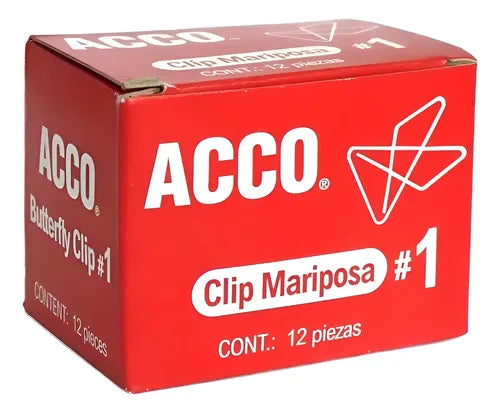 ACCO - CLIP ACCO GIGANTE No.1 INOXIDABLE 12CLIPS