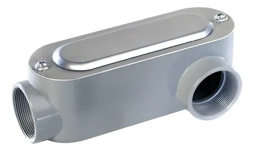 HUBBELL KILLARK - Caja Condulet Tipo LL de 1-1/4" / Aluminio libre de Cobre/ NEMA 3 / Color Gris.