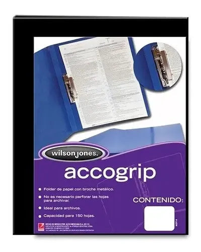ACCO - CARPETA ACCO GRIP T3 SH-962 CARTA NEGRO C/4