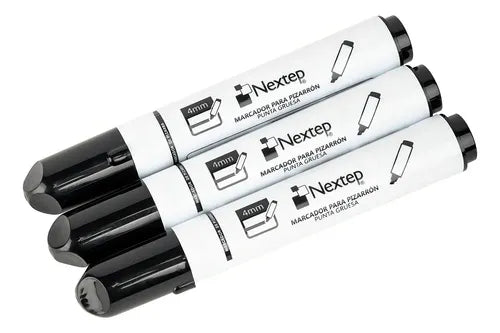 NEXTEP SOLUCIONES - Bundle Marcador Nextep para Pizarron Blanco Negro C/12 Cont. 2 Piezas