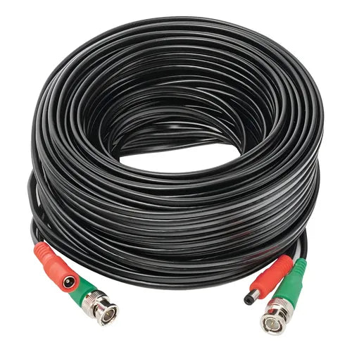 EPCOM TITANIUM - Cable Coaxial Armado de 50 Metros para Video y Energía / Optimizado para Cámaras 4K  / Conector BNC (Video) y PLUG de Alimentación (Siamés) / Uso interior / Cable de Video 100% Cobre de Alta Pureza .