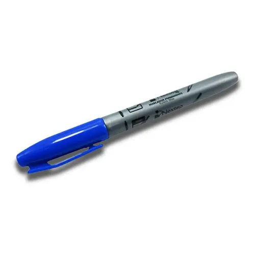 NEXTEP SOLUCIONES - Bundle Marcador Permanente Nextep Punta Fina 2mm Azul C/12 Cont. 2 Piezas