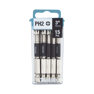 MAKITA - Broca Reforzada de 3" Phillips #2 Impact XPS®, Paq. c/15 piezas