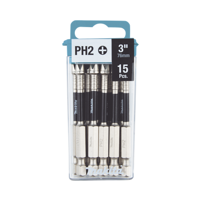 MAKITA - Broca Reforzada de 3" Phillips #2 Impact XPS®, Paq. c/15 piezas
