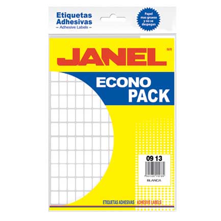 JANEL - ETIQUETA JANEL ESCOLAR BLANCA 9X13 ECONOPACK